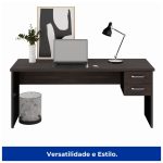 Mesa Escritório 1,70×0,60m – C/ 02 Gavetas MARSALA / PRETO – 23475 CT Móveis para Escritório 9