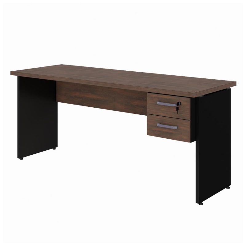 Mesa Escritório 1,70×0,60m – C/ 02 Gavetas MARSALA / PRETO – 23475 CT Móveis para Escritório 2
