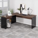 Mesa em “L” (Mesa 1,70m + Mesa Auxiliar) – S/ Gavetas Marsala / Preto – 23478 CT Móveis para Escritório 12
