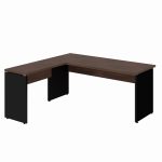 Mesa em “L” (Mesa 1,70m + Mesa Auxiliar) – S/ Gavetas Marsala / Preto – 23478 CT Móveis para Escritório 14