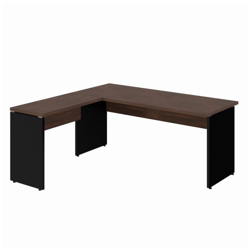 Mesa em “L” (Mesa 1,70m + Mesa Auxiliar) – S/ Gavetas Marsala / Preto – 23478 CT Móveis para Escritório 2