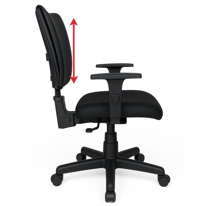 Cadeira B-ONE Back System com Braços Reguláveis – Corino Preta – 31010 CT Móveis para Escritório 3