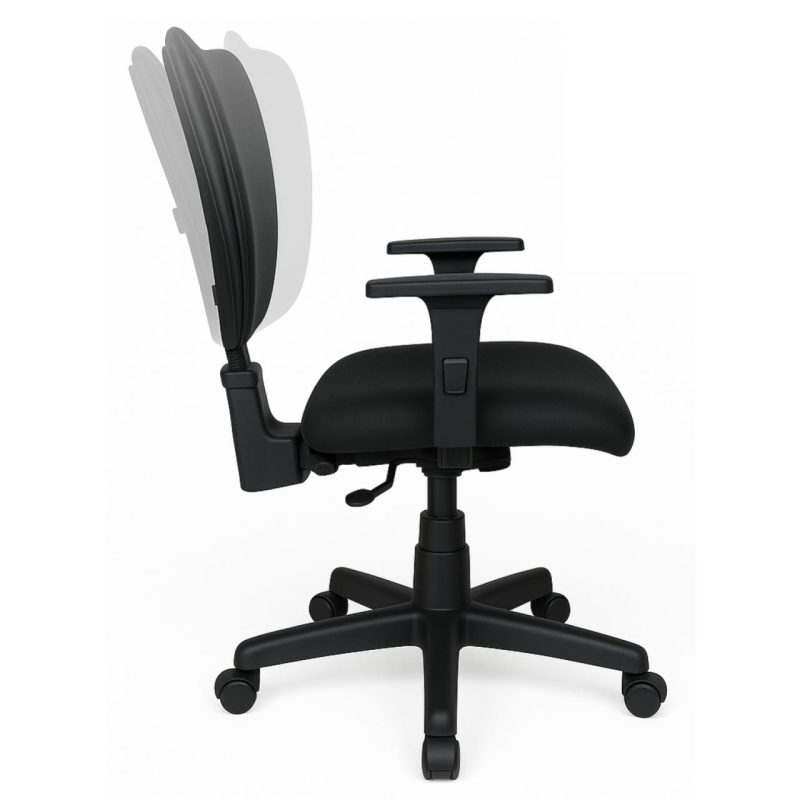 Cadeira B-ONE Back System com Braços Reguláveis – Corino Preta – 31010 CT Móveis para Escritório 4