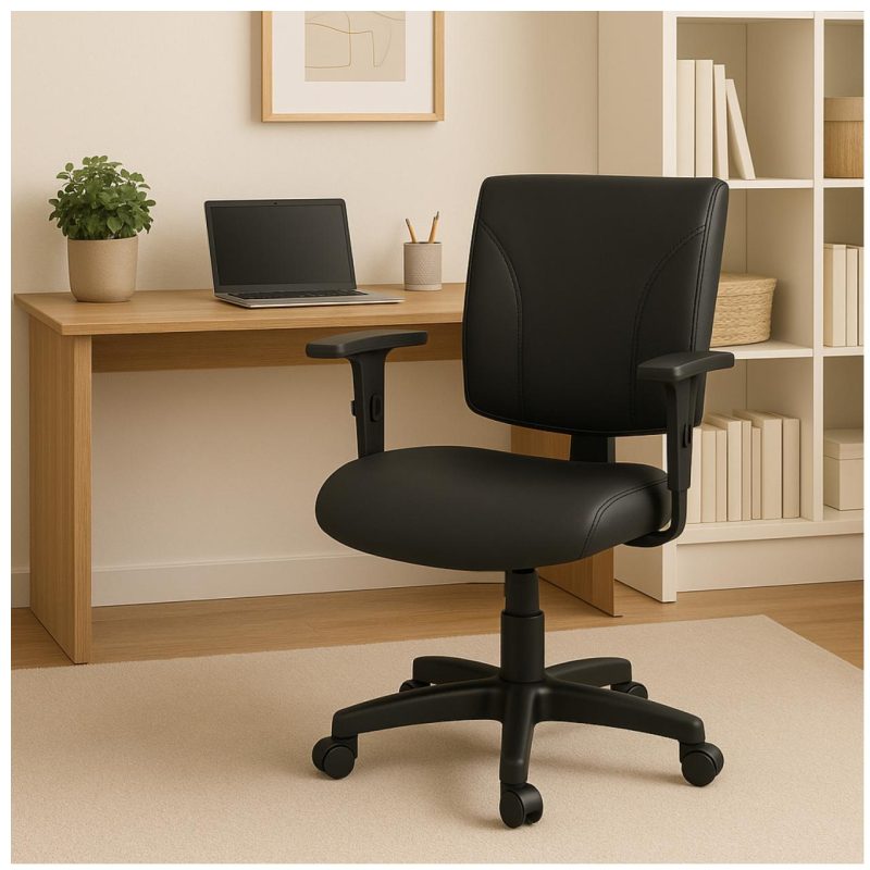 Cadeira B-ONE Back System com Braços Reguláveis – Corino Preta – 31010 CT Móveis para Escritório 9