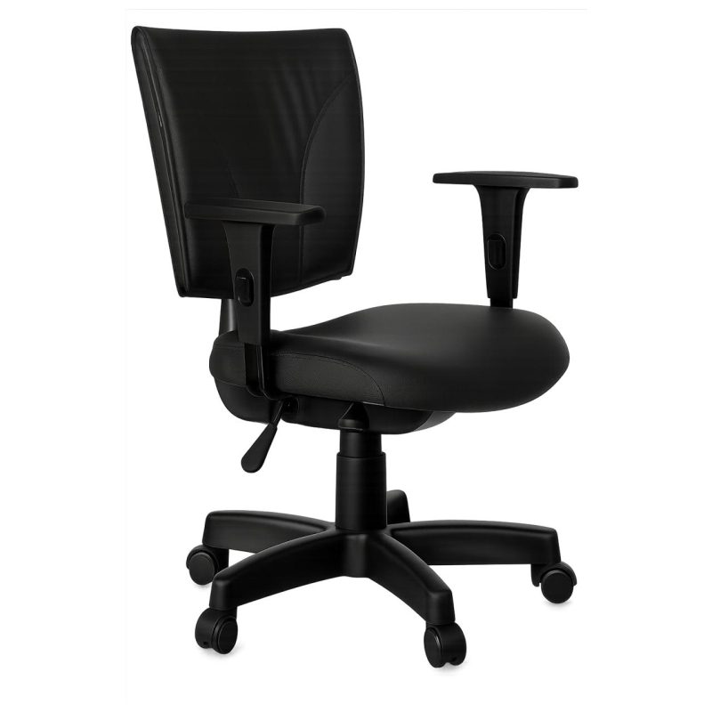 Cadeira B-ONE Back System com Braços Reguláveis – Corino Preta – 31010 CT Móveis para Escritório 2