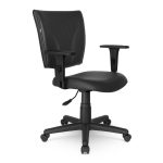 Cadeira B-ONE Giratória com Braços Reguláveis – Corino Preto – 31009 CT Móveis para Escritório 12