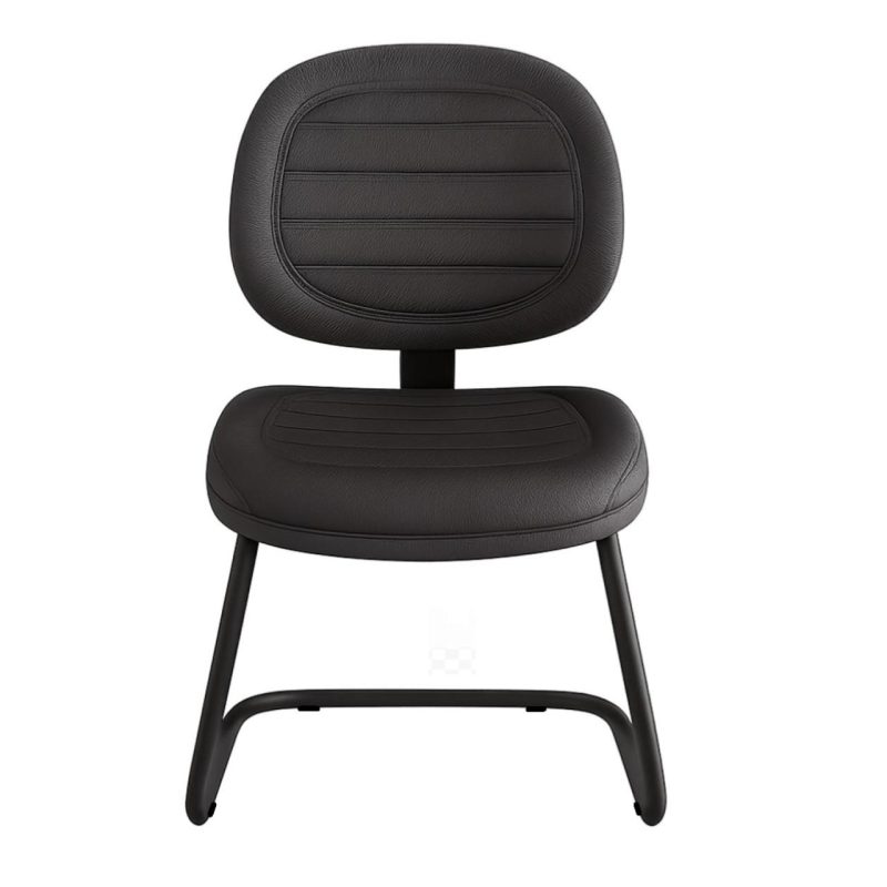 Cadeira Executiva Costurada Base em “S” PRETA – Corino Preto – 31014 CT Móveis para Escritório 3