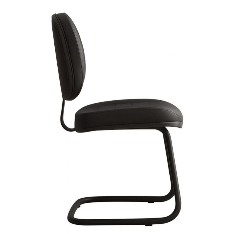 Cadeira Executiva Costurada Base em “S” PRETA – Corino Preto – 31014 CT Móveis para Escritório 4
