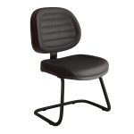 Cadeira Executiva Costurada Base em “S” PRETA – Corino Preto – 31014 CT Móveis para Escritório 13