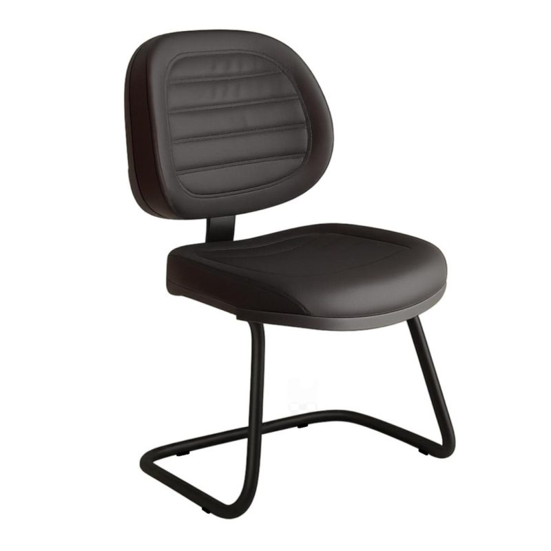 Cadeira Executiva Costurada Base em “S” PRETA – Corino Preto – 31014 CT Móveis para Escritório 5