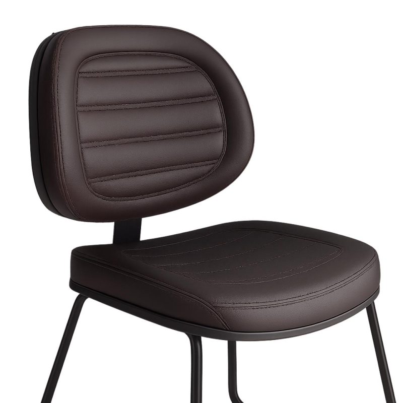 Cadeira Executiva Costurada Base Trapézio – Corino Preto – 31031 CT Móveis para Escritório 5