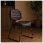 Cadeira Executiva Costurada Base Trapézio – Corino Preto – 31031 CT Móveis para Escritório 15