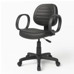 Cadeira Executiva COSTURADA Giratória com Braço Corsa – Corino Preto – 31004 CT Móveis para Escritório 16