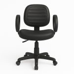 Cadeira Executiva COSTURADA Giratória com Braço Corsa – Corino Preto – 31004 CT Móveis para Escritório 17