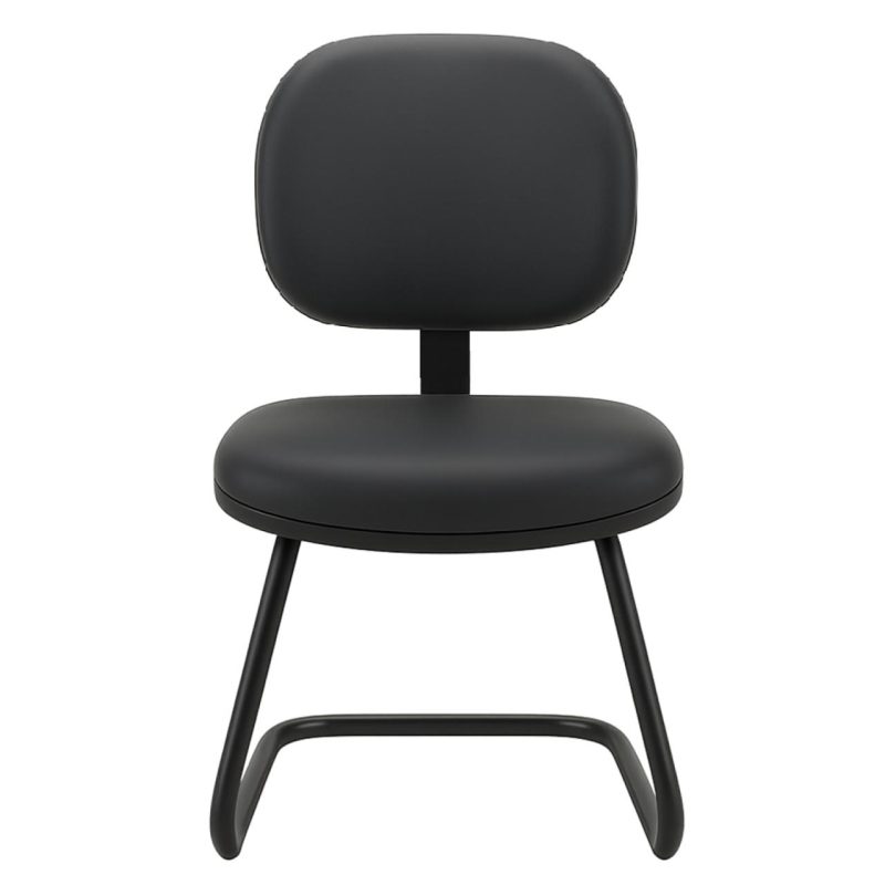 Cadeira Executiva LISA Base em “S” – Corino Preto – 31013 CT Móveis para Escritório 4