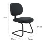 Cadeira Executiva LISA Base em “S” – Corino Preto – 31013 CT Móveis para Escritório 13