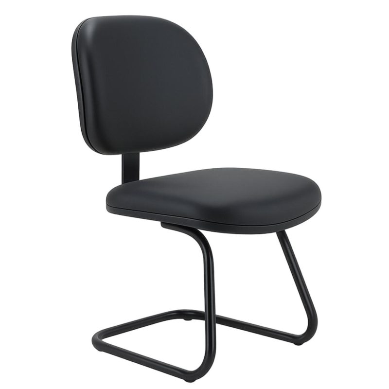 Cadeira Executiva LISA Base em “S” – Corino Preto – 31013 CT Móveis para Escritório 2
