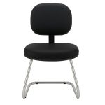 Cadeira Executiva LISA Base em “S” CROMADA – Corino Preto – 31015 CT Móveis para Escritório 10