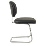 Cadeira Executiva LISA Base em “S” CROMADA – Corino Preto – 31015 CT Móveis para Escritório 11