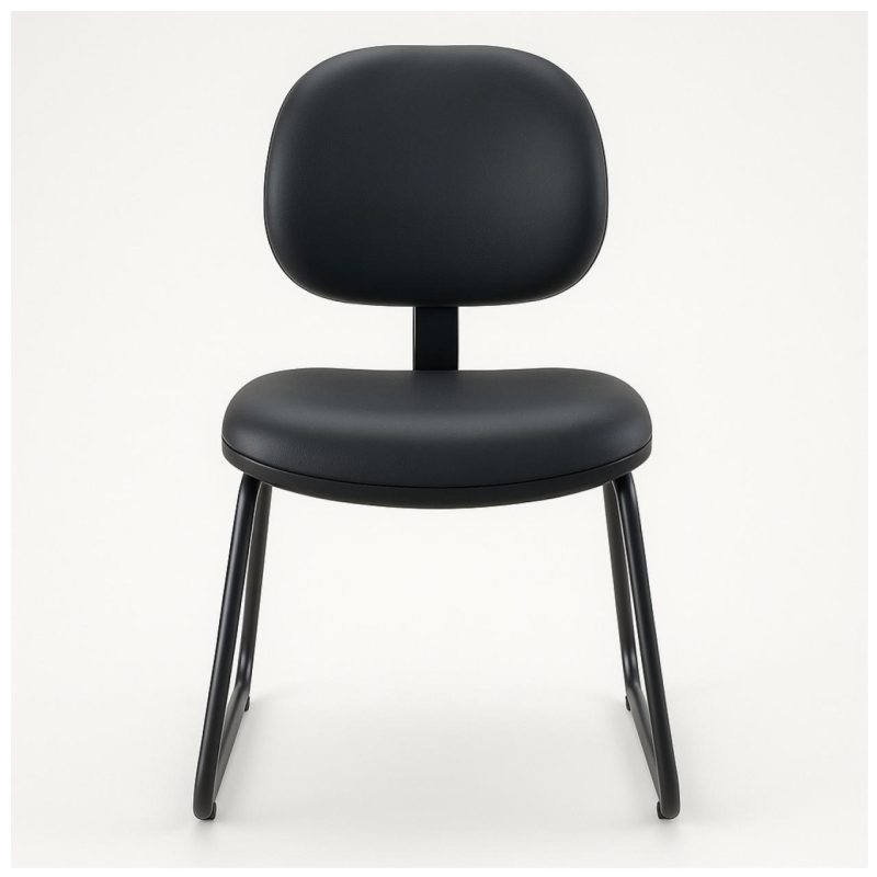 Cadeira Executiva LISA Base Trapézio – Corino Preto – 31030 CT Móveis para Escritório 3