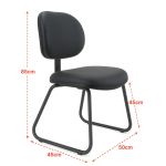 Cadeira Executiva LISA Base Trapézio – Corino Preto – 31030 CT Móveis para Escritório 14