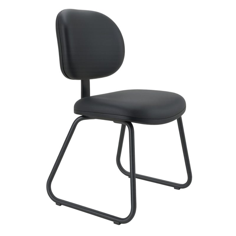 Cadeira Executiva LISA Base Trapézio – Corino Preto – 31030 CT Móveis para Escritório 2