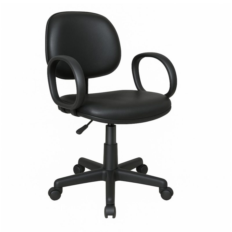 Cadeira Executiva LISA Giratória com Braço Corsa – Corino Preto – 31001 CT Móveis para Escritório 2