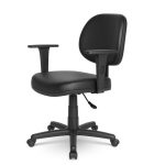 Cadeira Executiva LISA Giratória com Braços Reguláveis – Corino Preto – 31003 CT Móveis para Escritório 12