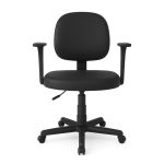 Cadeira Executiva LISA Giratória com Braços Reguláveis – Corino Preto – 31003 CT Móveis para Escritório 13