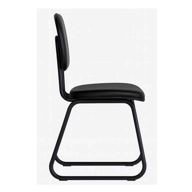 Cadeira Secretária Trapézio – Corino Preto – 31103 CT Móveis para Escritório 3