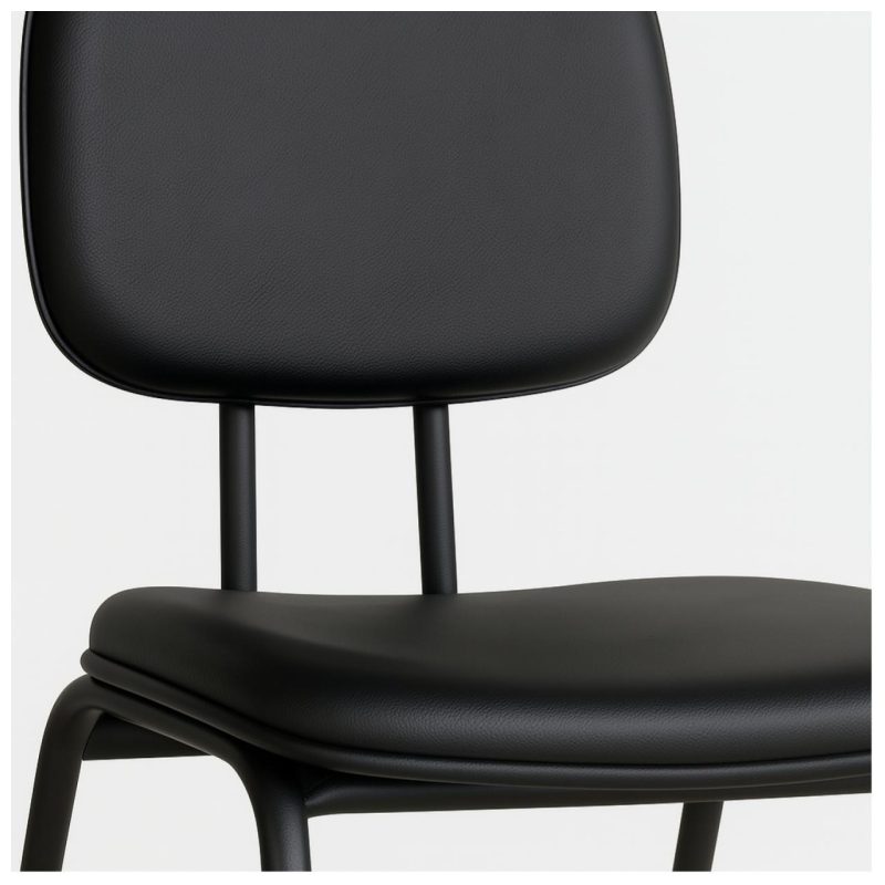 Cadeira Secretária Trapézio – Corino Preto – 31103 CT Móveis para Escritório 5