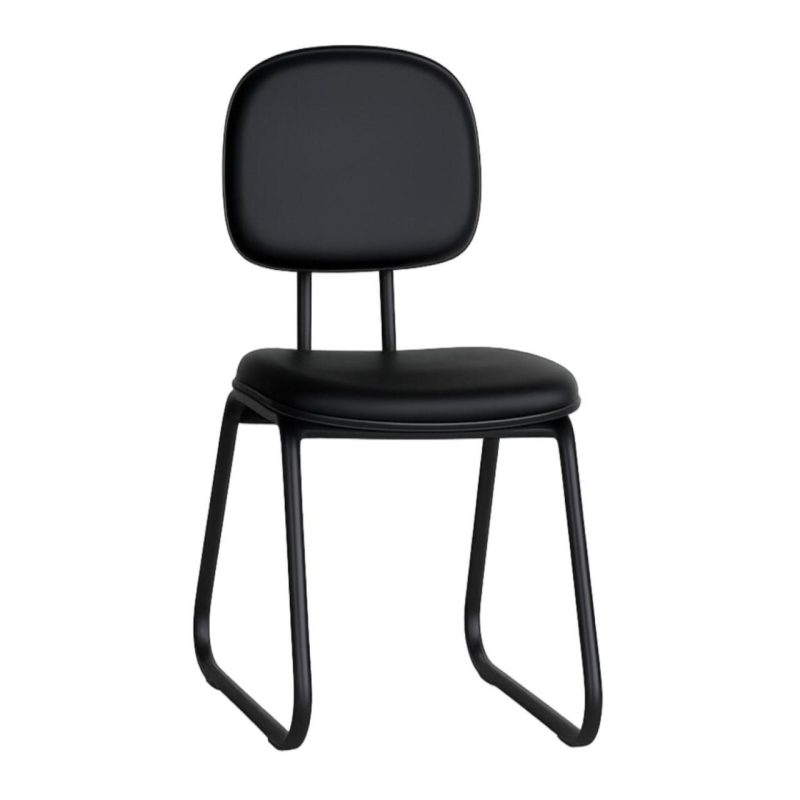 Cadeira Secretária Trapézio – Corino Preto – 31103 CT Móveis para Escritório 2