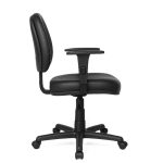 Cadeira Executiva COSTURADA Giratória com Braços Reguláveis – Corino Preto – 31005 CT Móveis para Escritório 12