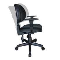 Cadeira Executiva Back System Lisa c/ Braços reguláveis – Cor Preta 31006 CT Móveis para Escritório