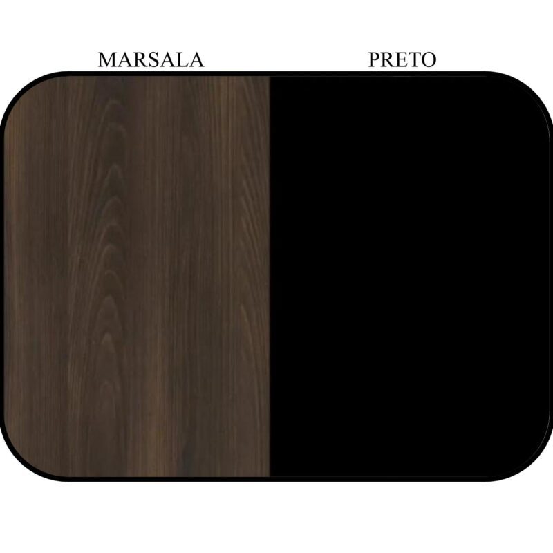 Mesa Escritório 1,50×0,60m – C/ 02 Gavetas MARSALA / PRETO – 23473 CT Móveis para Escritório 7