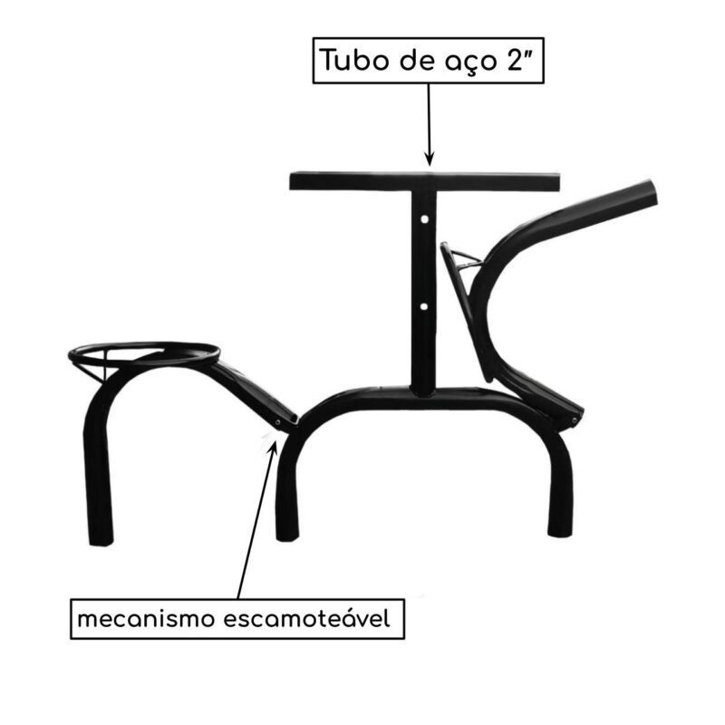 Mesa p/ Refeitório ESCAMOTEÁVEL 06 Lugares – MDP BRANCO DE 25 MM 50051 CT Móveis para Escritório 3