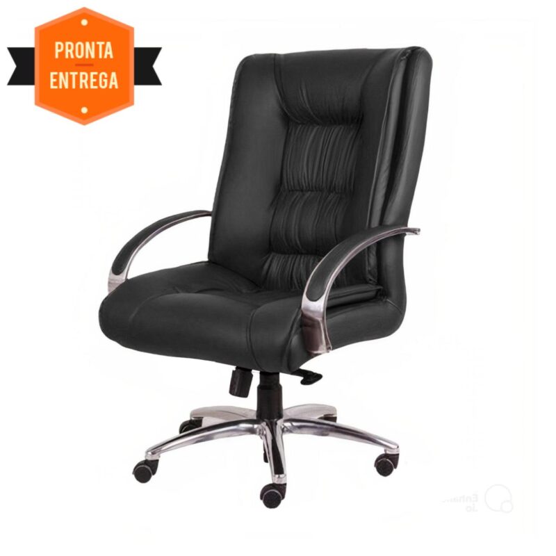 Cadeira Presidente ULTRA Giratória Cromada – ENJOY – Cor Preto – 32961 CT Móveis para Escritório 4