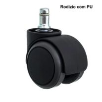 Rodízios para Cadeira com “PU” – Preto – 87705 CT Móveis para Escritório