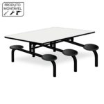 Mesa p/ Refeitório Fixo 06 Lugares MDP BRANCO DE 25 MM 50050 CT Móveis para Escritório 6