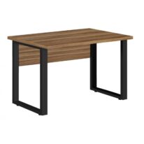 Mesa Escritório PÉ QUADRO 1,50×0,60m -S/ Gavetas – NOGAL SEVILHA/PRETO – 24472 CT Móveis para Escritório