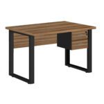 Mesa Escritório PÉ QUADRO – 1,20×0,60m – C/ Gavetas – NOGAL SEVILHA/PRETO – 24471 CT Móveis para Escritório 8