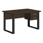 Mesa Escritório PÉ QUADRO 1,50×0,60m – C/ Gavetas – MARSALA/PRETO – 25473 CT Móveis para Escritório 7