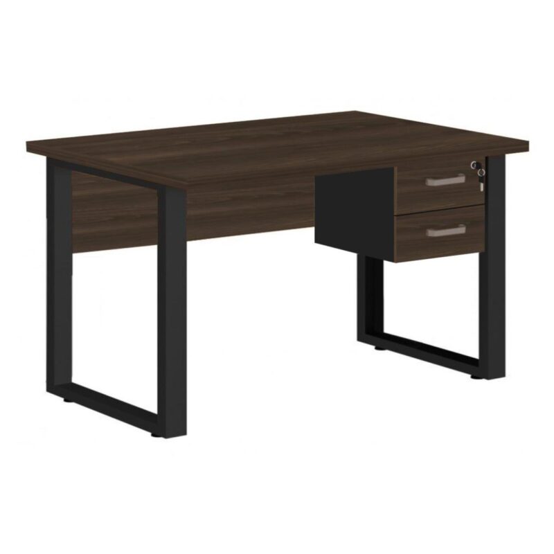 Mesa Escritório PÉ QUADRO 1,50×0,60m – C/ Gavetas – MARSALA/PRETO – 25473 CT Móveis para Escritório 2