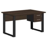 Mesa Escritório PÉ QUADRO 1,70×0,70m – C/ Gavetas – MARSALA/PRETO – 25475 CT Móveis para Escritório 7