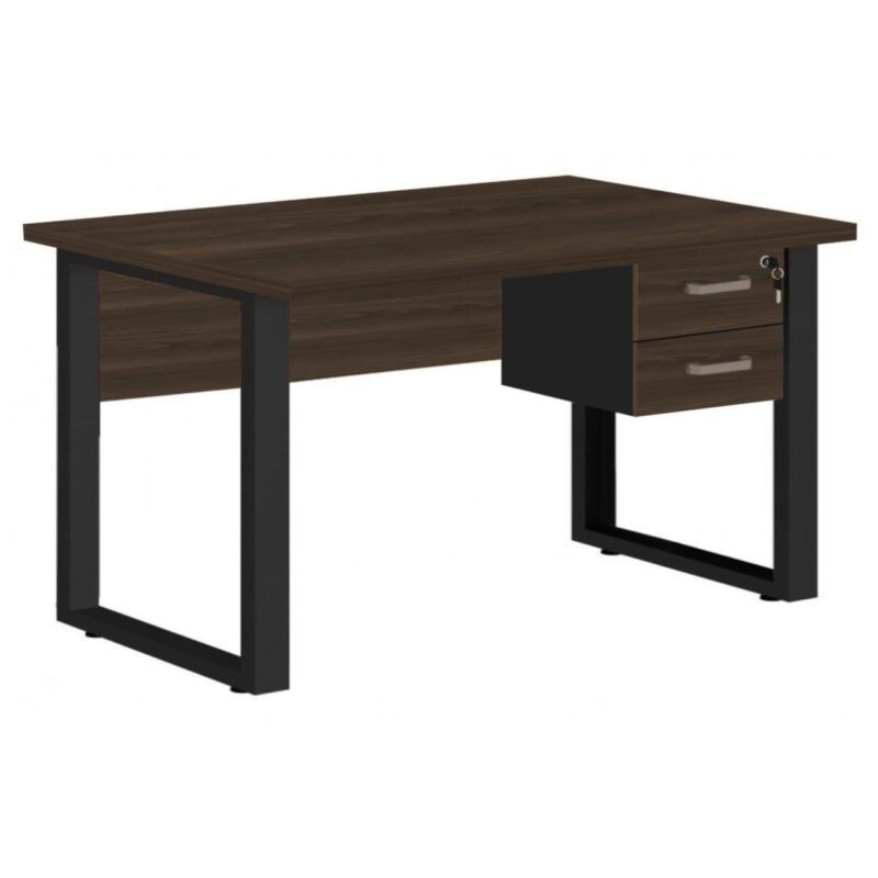 Mesa Escritório PÉ QUADRO 1,70×0,70m – C/ Gavetas – MARSALA/PRETO – 25475 CT Móveis para Escritório 2