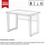 Mesa Escritório PÉ QUADRO 1,70×0,70m – C/ Gavetas – NOGAL SEVILHA/PRETO – 24475 CT Móveis para Escritório 9