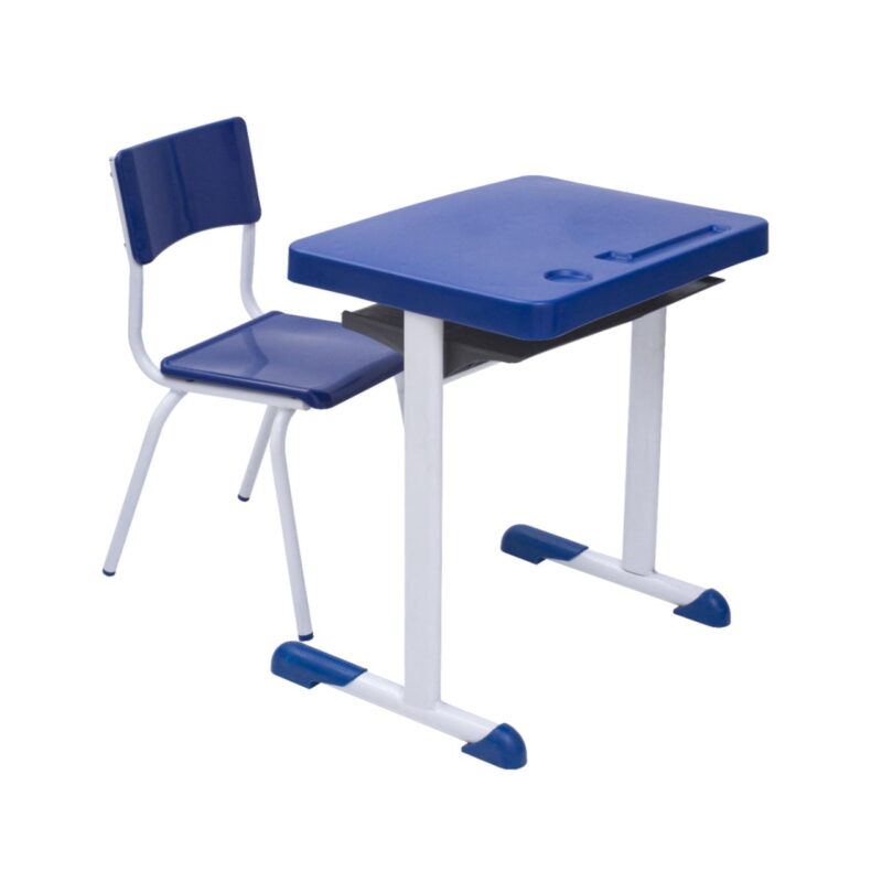 Kit Escolar Individual AZUL – (Mesa e Cadeira) – JUVENIL 06 a 09 Anos 40999 CT Móveis para Escritório 3