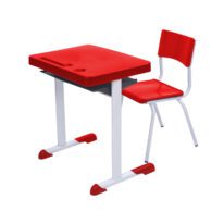 Kit Escolar Individual – (Mesa e Cadeira) – INFANTIL 03 a 06 Anos COR VERMELHO – 41090 CT Móveis para Escritório