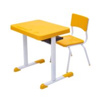 Kit Escolar Individual – (Mesa e Cadeira) – INFANTIL 03 a 06 Anos COR AMARELO – 41087 CT Móveis para Escritório