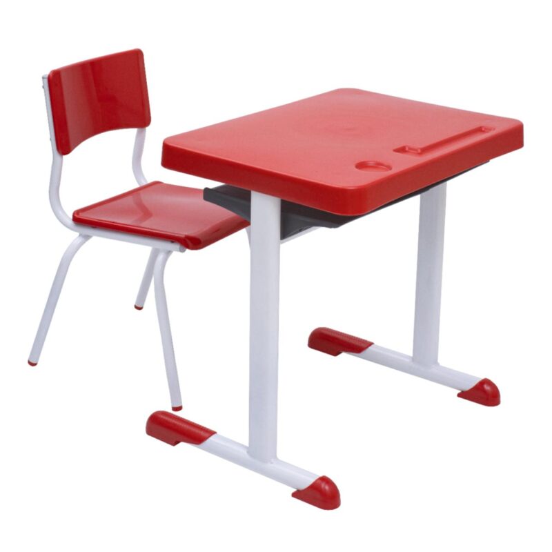 Kit Escolar Individual – (Mesa e Cadeira) – INFANTIL 03 a 06 Anos COR VERMELHO – 41090 CT Móveis para Escritório 5